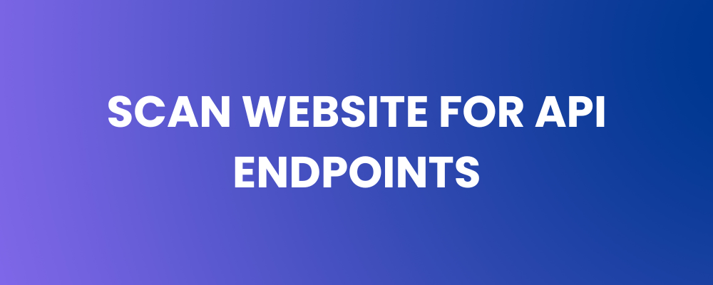 Scan Website for API Endpoints