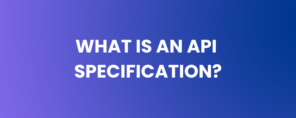 What is an API Specification